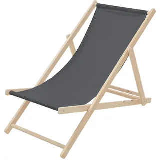 ECD Germany Sonnenliege 117 x 52 x 83 cm Anthrazit