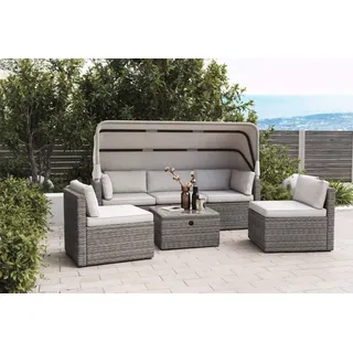 OUTFLEXX Gartenlounge-Set Gartenlounge grau