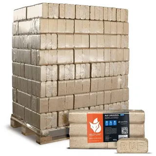 HEIZFUXX Holzbriketts RUF Blue Holzbriketts Nadelholz, 960 kg, (Palette, 96-St) 960 kg