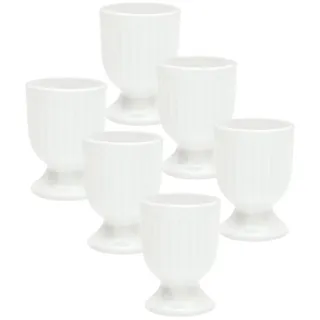 Greengate Tafelservice Alice Eierbecher white 6,5cm Set6, Stoneware