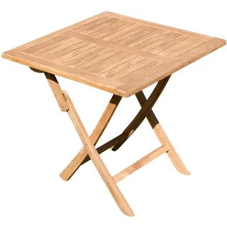 None Teak Klapptisch 80 x 80 x 77 cm Aves