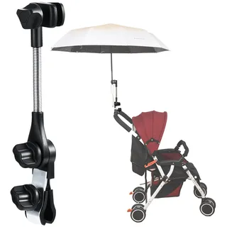nediea Verstellbare Schirmhalter für Rollator, Kinderwagen Schirm Halter | Regenschirm für Roller, Universell Sonnenschirm Zubehör für Buggy, Strandstuhl, Campingstuhl, Fahrrad, Rollstuhl, Golfwagen