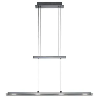 4Fl. Zug-Pendelleuchte Hängeleuchte Hängelampe 18 W 1600 lm Nickel 88 cm