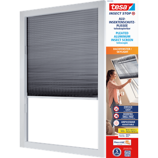 TESA 55804 - tesa® Insektenschutz Plissee Dachfenster, weiß