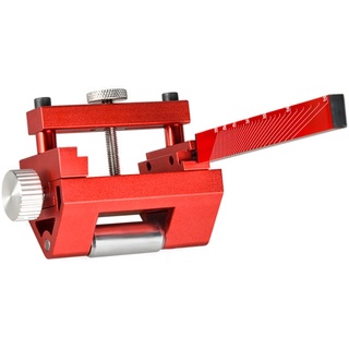 N&S Juvyig Schleifhilfe Stechbeitel Honing Guide - Werkzeug Holzbearbeitung Schleifstein Einstellbarer Winkel Messerschärfer für Meißel und Hobel 0-6,5 cm (Rot)