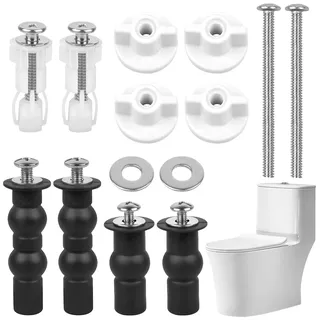 WC-Sitz Befestigungsset, Toilettendeckel Befestigung, Schrauben für Toilettensitz Sortiment, für Toilettensitz Abdeckung Toilettensitz Reparaturteile Teile Befestigungssatz Scharnier Zubehör