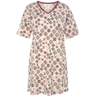 VIVANCE DREAMS Damen Nachthemd rosa-gemustert Gr.32/34