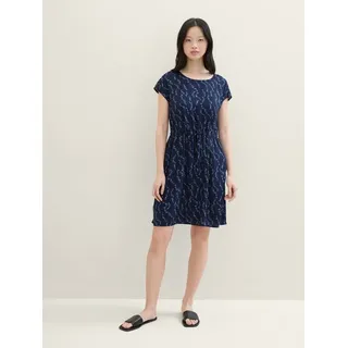 Tom Tailor Denim Sommerkleid Kleid mit Livaeco blau L