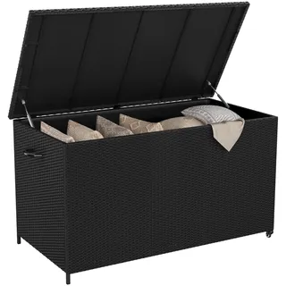 Yaheetech Auflagenbox 150 x 77 x 76,5 cm Schwarz