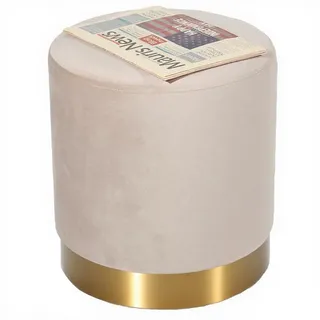 Zedelmaier Samthocker Runder,Zylindrischer Ottoman,Fußbank Hocker,Sitzhocker Runder,Maximale Belastung 150kg,35x35x38cm