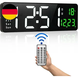 Digitale Wanduhr,16 Zoll LED Groß Timer Wanduhr Display Uhr Mit Countdown, Einst