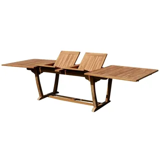 ASS ECHT Teak XXL Ausziehtisch Holztisch Gartentisch Garten Tisch 200-250-300cm 2fach ausziehbar, Breite 100cm Gartenmöbel Holz sehr robust JAV-TOBAGO-300x100 von