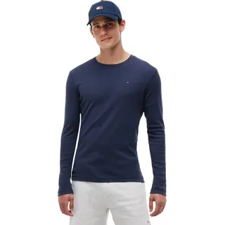 Tommy Hilfiger Original Ribbed Organic Cotton Langarm-T-Shirt Black Iris S