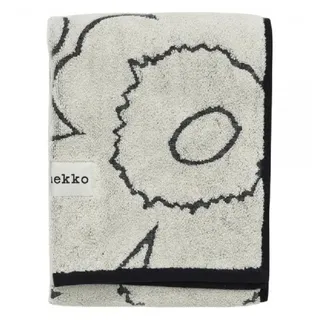 Marimekko Badetücher Handtuch Piirto Unikko Ivory / Black (50x100cm)