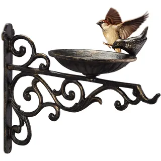 Relaxdays Vogeltränke 24 x 28 x 14 cm Bronze