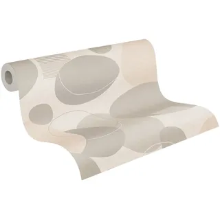 A.S. Création Geo Effect Vliestapete 32 cm x 10 m 385954 Grau/Weiß