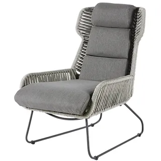 Diamond Garden Naxos Relax Sessel Edelstahl/Rope inkl. Sitz- und Rückenkissen - Light Grey