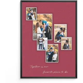Adel Bags Personalisiertes Poster & Wandbild, Personalisierte Familienkarte, Personalisierte Geschenke, Wanddekoration, Geschenkidee, Anpassbares Poster mit optionalem Rahmen, Größe A3/A4 (Design 1)