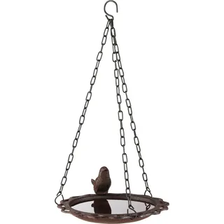 Vogeltränke aus Gusseisen - zum Aufhängen - ca. 20,5 x 19 cm - Dunkelbraun
