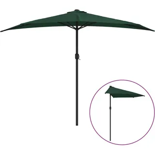 vidaXL Balkon-Sonnenschirm 300 x 150 cm grün halbrund