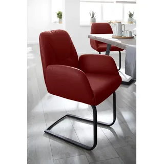 W.Schillig Freischwinger ole Leder rot