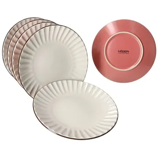 Mäser Frühstücksteller OSITA 6er Set rosa/weiß