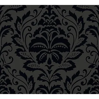 A.S. Création Vliestapete Barock 10 m x 0,64 m Schwarz 255426