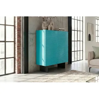 KAWOLA Highboard LYNN 2 Türen 0 x 0 x 0 cm Petrol / Blau