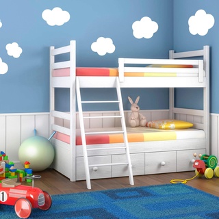 Wall-Art Wandtattoo »Gute Nacht Kinderzimmer Wolken Set«, 35367140-0 weiß B/H: 110 cm x 51 cm