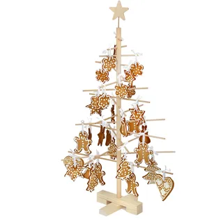xmas3, Künstlicher Weihnachtsbaum aus echtem Holz. Kräftig, Platzsparend, Nachhaltig und Einfach. Perfekte Weihnachtsbaum Alternative. 48 x 48 x 75 cm, 16 Ästen.