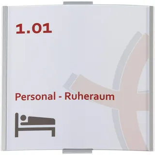 Türschild Frankfurt | 148x155mm | Aluminium silber | einfache Montage Kleben oder Schrauben | Wandschild Schildersystem