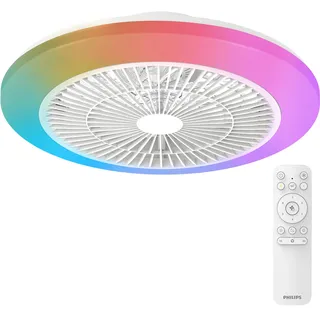 Philips Amigo Deckenventilator mit Beleuchtung 49 cm 20+40 W farbiges Licht