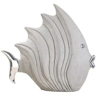 Casablanca modernes Design Dekofigur Fisch 26 cm Grau