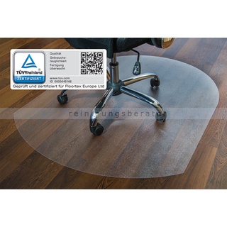 Floortex FC129919SR Cleartex ultimat 99x125 cm Polycarbonat Bodenschutzmatte für harte Böden und Teppich