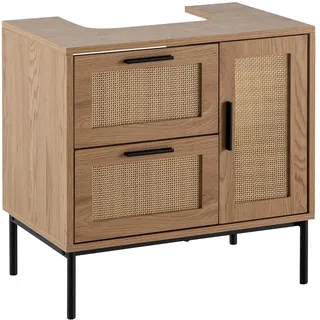 Wohnling Waschbeckenunterschrank 60 x 60 x 40 cm Braun