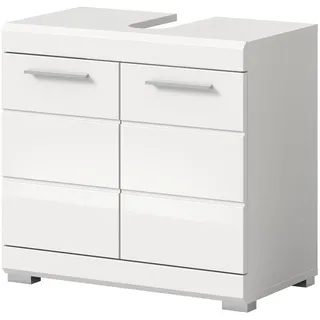 inn.furn Waschbeckenunterschrank in Weiß Hochglanz, Shawn