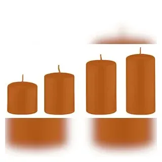Kopschitz Kerzen 4er Set Adventskerzen abgestuft Cotto Braun Ø 5 cm (Höhen 6, 8, 10 und 12 cm)