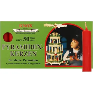 Knox Pyramidenkerzen 14 x 70 mm rot 50 St.