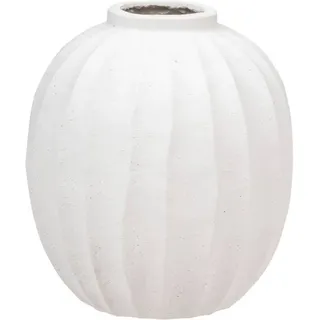 Kugelvase Amia Keramik Weiß H44,5cm - Atmosphera Créateur D'Intérieur