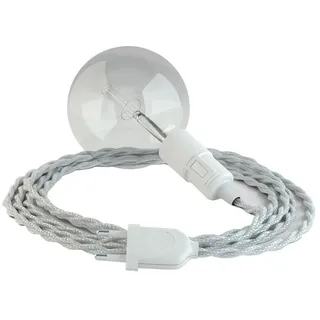 Creative Cables Tm02 5 M Hängelampe - Silver / White - One Size