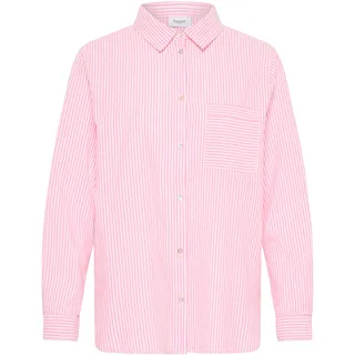 Langarmhemd SAINT TROPEZ "Damen Langarm - Hemd ElmikoSZ", Damen, Gr. M, N-Gr, pink (pink cosmos stripe), Obermaterial: 100% Baumwolle CO., Hemden