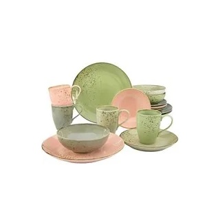 CreaTable Kombiservice Nature Collection Vintage Garden multicolor Keramik 16 tlg.