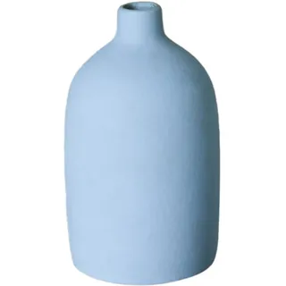Nordische Schlichte ästhetische Blumenvase, Morandi-Design-Vase, Moderne Bunte Keramikvase mit Reiner Oberfläche, für Hochzeit, Wohnzimmer, Büro, Bauernhaus(Hellblau)