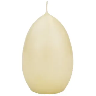 INNA-Glas Formkerze Osterei Kerze LEONITA, creme, 9cm, 6cm, 16h - Made in Germany weiß