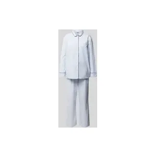 Pyjama mit Knopfleiste, Hellblau, XXL