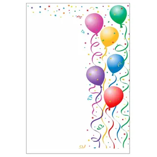 LUMA Motivpapier bunte Luftballon Motiv DIN A4 100 g/qm 50 Blatt