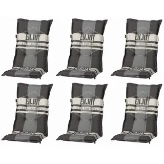 Hochlehner Auflagen Polster 6ER SET Gartenmöbel Kissen 8 cm Gartenstuhl F331