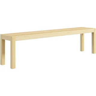 Homcom Sitzbank Holzbank Natur 175 x 33 x 45 cm