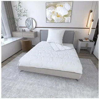 Jekatex Microfaserbettdecke + Kopfkissen Schlafkomfort fürs ganze Jahr!«, (Spar-Set), 2-tlg oder 4-tlg, Bettenset 135x200/155x220+80x80/40x80cm, weiß