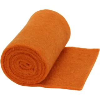 trendmarkt24, Tischdecke, Tischläufer orange 1m Topfband 15cm breit aus Schafschurwolle